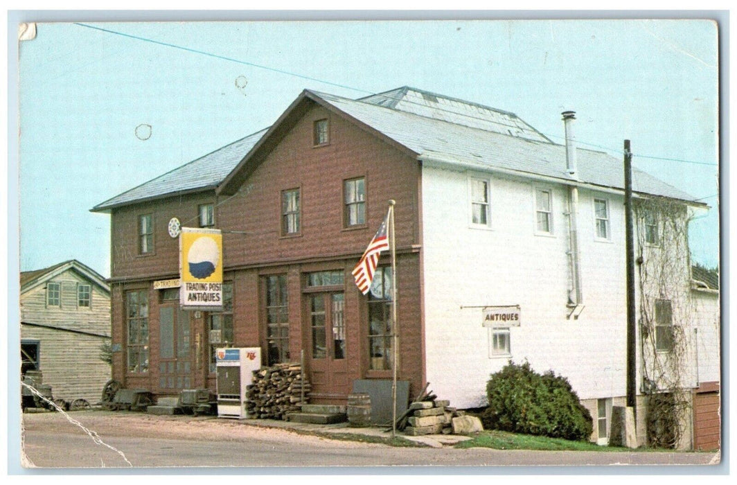 J &M Trading Post Antiques Leesville Village Crestline Ohio OH Vintage Postcard