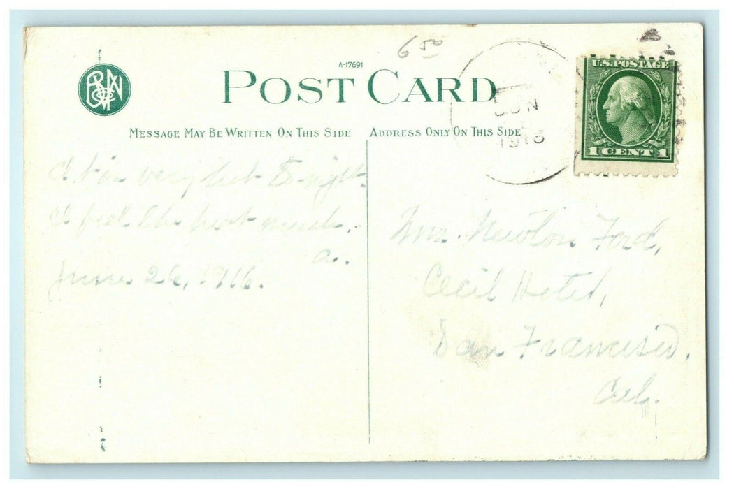 1916 Cotton Blockage at Grand Central Depot Houston Texas TX Antique Postcard