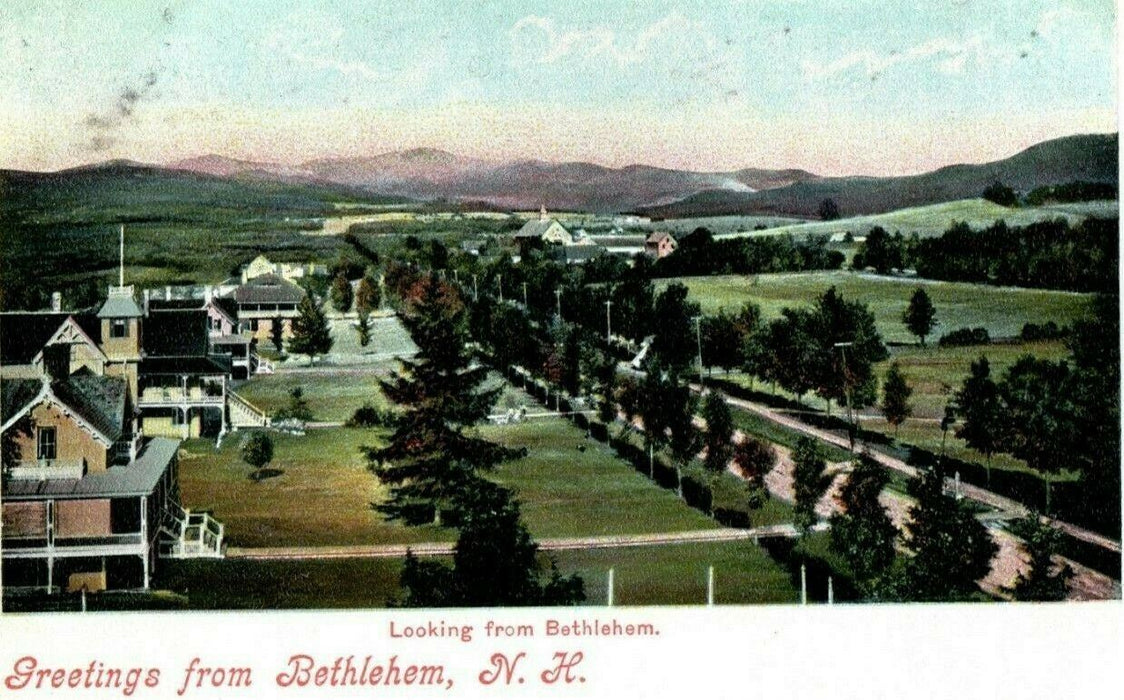 c1905 Greetings From Bethlehem New Hampshire NH Unposted Antique Postcard