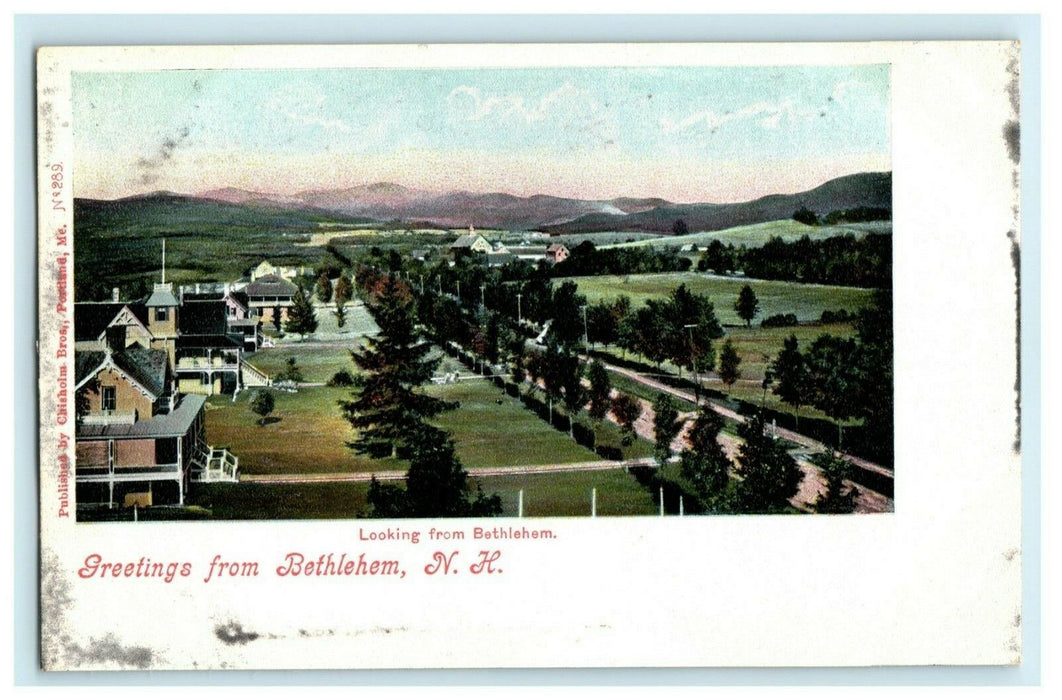 c1905 Greetings From Bethlehem New Hampshire NH Unposted Antique Postcard