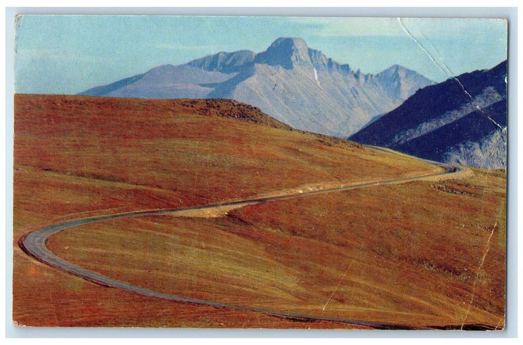 1955 The Tundras from Trail Ridge Road with Longs Peak Estes Park CO Postcard