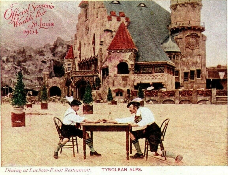 1904 Lunchow-Faust Restaurant Tyrolean Alps World's Fair St. Louis Postcard