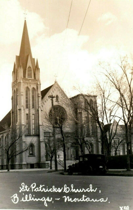 c1920's St. Patrick's Church Billings Montana MT RPPC Photo Antique Postcard