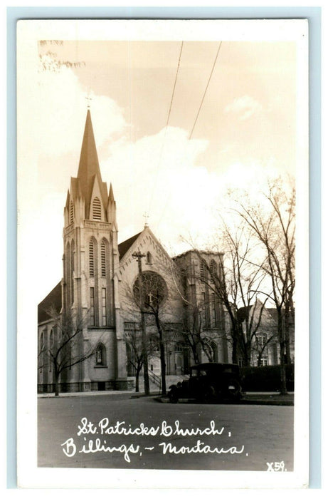 c1920's St. Patrick's Church Billings Montana MT RPPC Photo Antique Postcard