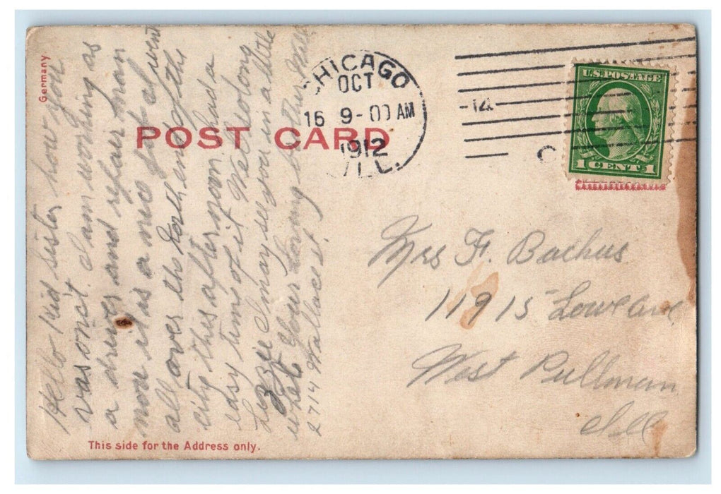 1909 HTL Anti-Marriage Mother Twin Babies Hold to Light Posted Postcard