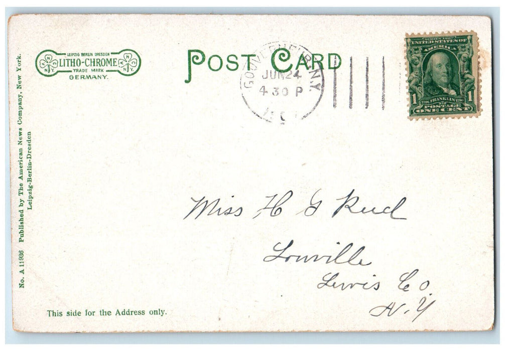c1905 Presbyterian Church and Parsonage Governeur New York NY Antique Postcard