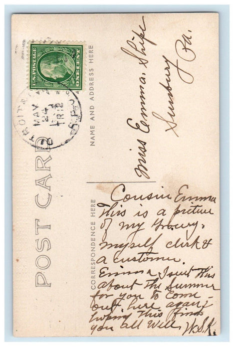c1910 My Grocery Store Display Window Advertising RPO RPPC Photo Postcard
