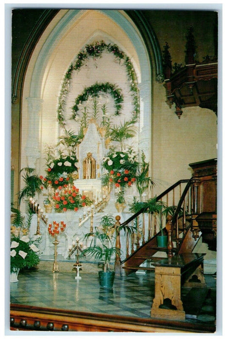 Cohoes NY, St. Joseph Church Carved Altar City Of Churches Interior Postcard