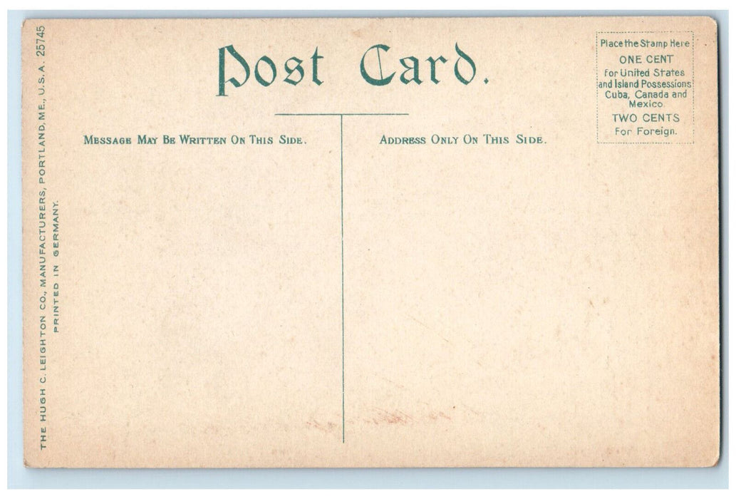 c1905 Boat Scene, Monacco Creek Near Betlehem, Pennsylvania PA Postcard