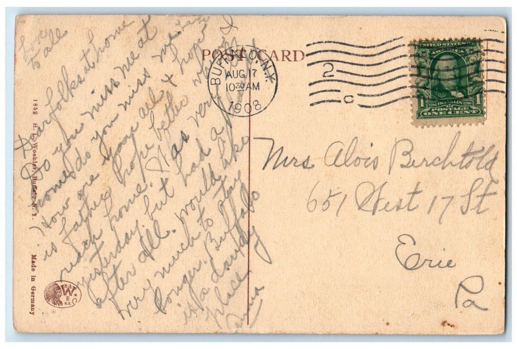 1908 Interior Of St. Joseph's Cathedral Buffalo New York NY Antique Postcard