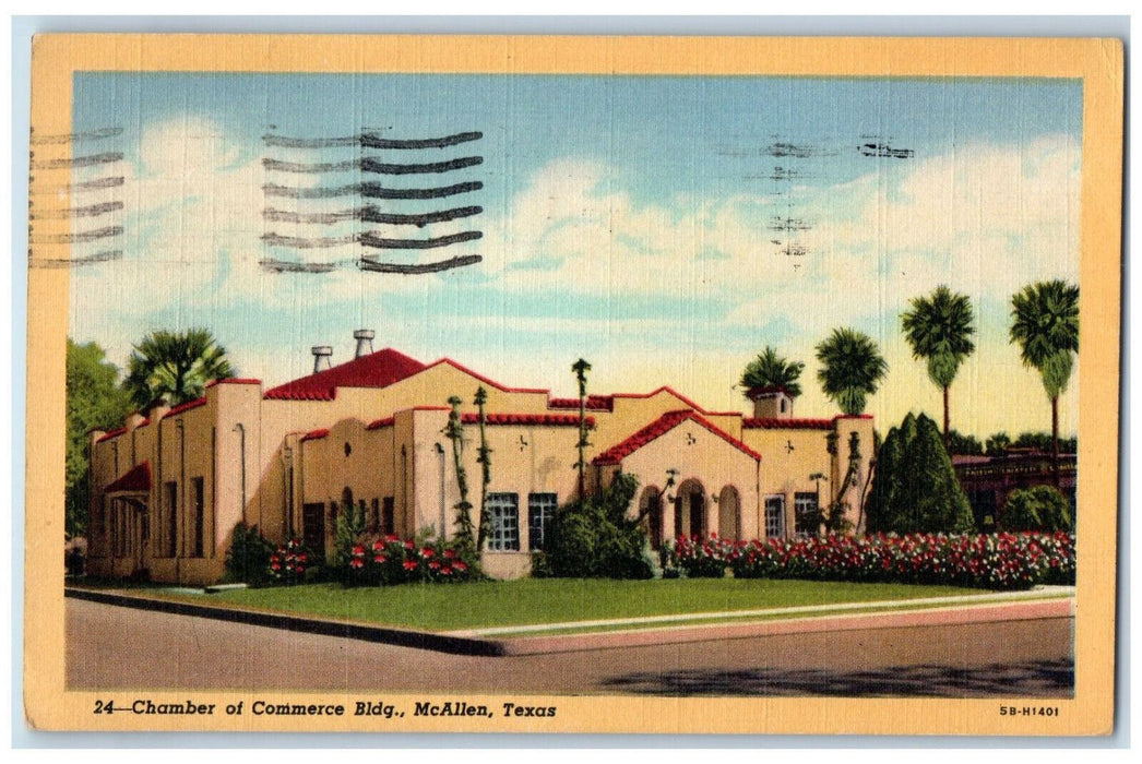 1948 Chamber of Commerce Bldg, McAllen Texas TX Posted Vintage Postcard