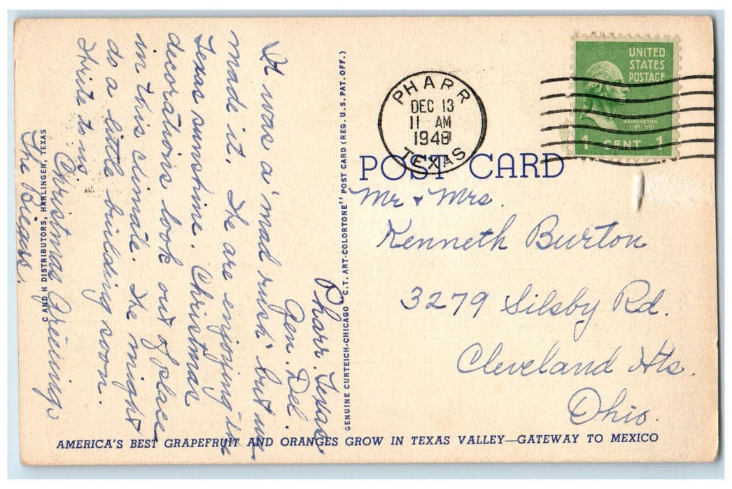 1948 Chamber of Commerce Bldg, McAllen Texas TX Posted Vintage Postcard