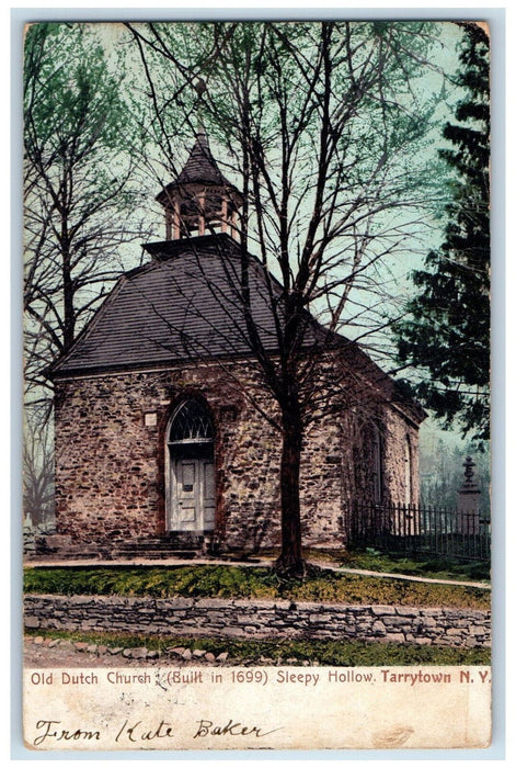 1905 Old Dutch Church Sleepy Hollow Tarrytown NY Yonkers NY Postcard
