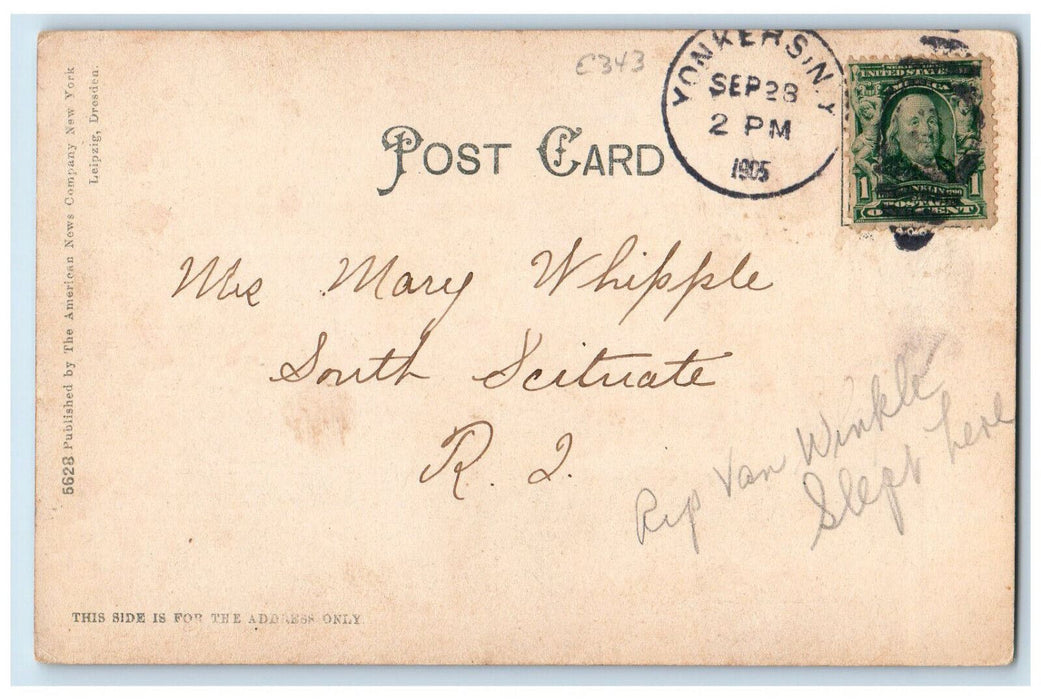 1905 Old Dutch Church Sleepy Hollow Tarrytown NY Yonkers NY Postcard