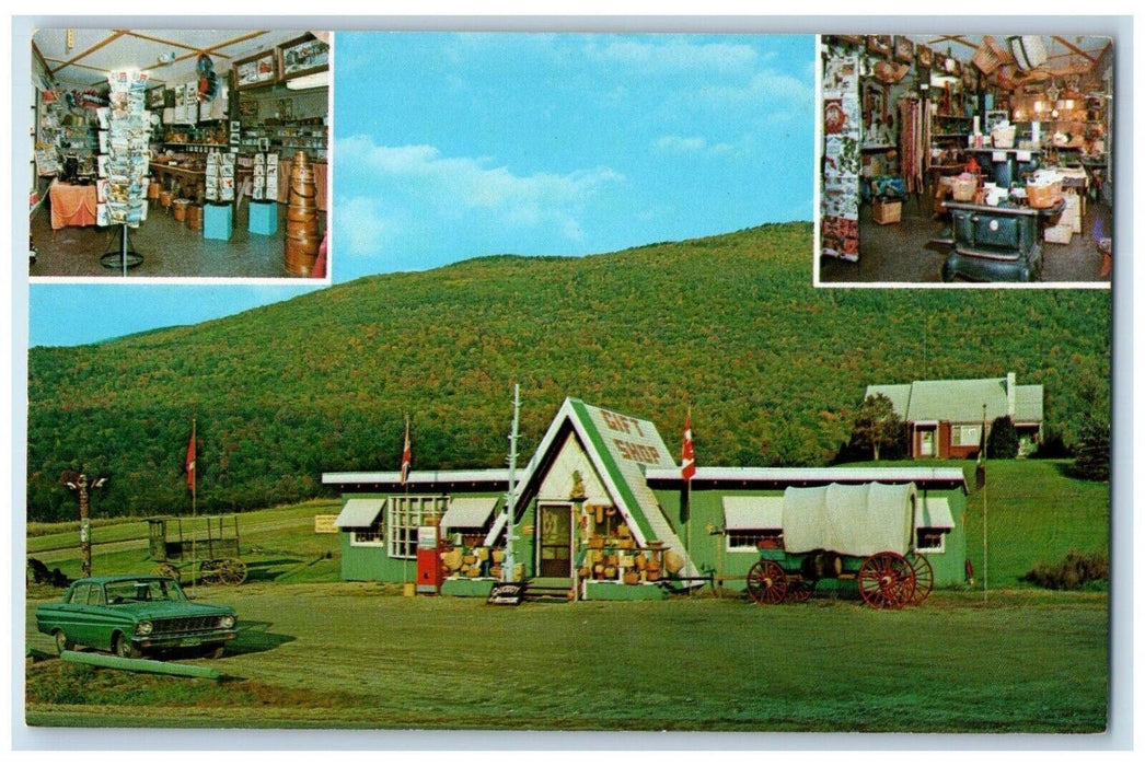 Lantern Gift Shop In The Beautiful Green Mountains Car Danby Vermont VT Postcard