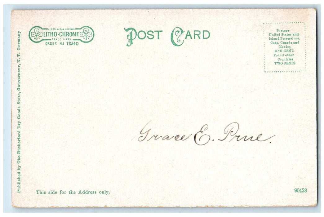 c1905 Baptist Church, Gouverneur New York NY Antique Posted Postcard