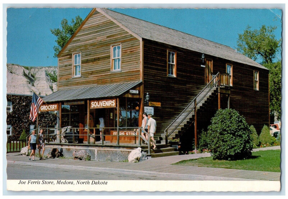 Joe Ferris Store Grocery Souvenirs Medora North Dakota ND Vintage Postcard