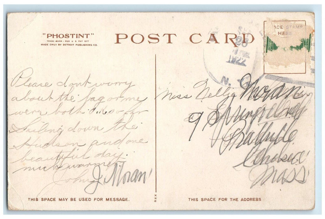 c1910's Interior Chapel Of West Point New York NY Antique Phostint Postcard