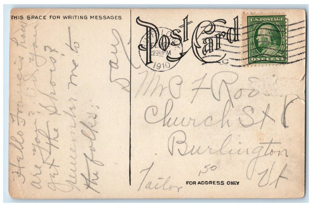 c1910's Interior St. Louis Roman Catholic Church Buffalo New York NY Postcard