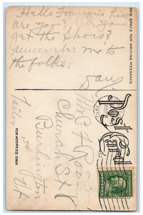 c1910's Interior St. Louis Roman Catholic Church Buffalo New York NY Postcard