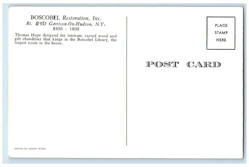 Boscobel Restoration Inc. Interior Garrison-On-Hudson New York NY Postcard