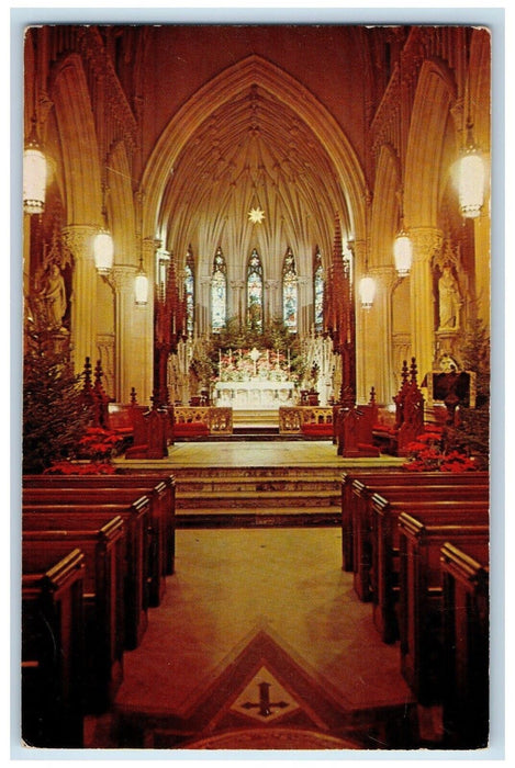 Long Island NY, Cathedral Of The Incarnation Interior Garden City Postcard