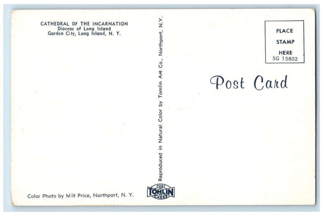 Long Island NY, Cathedral Of The Incarnation Interior Garden City Postcard