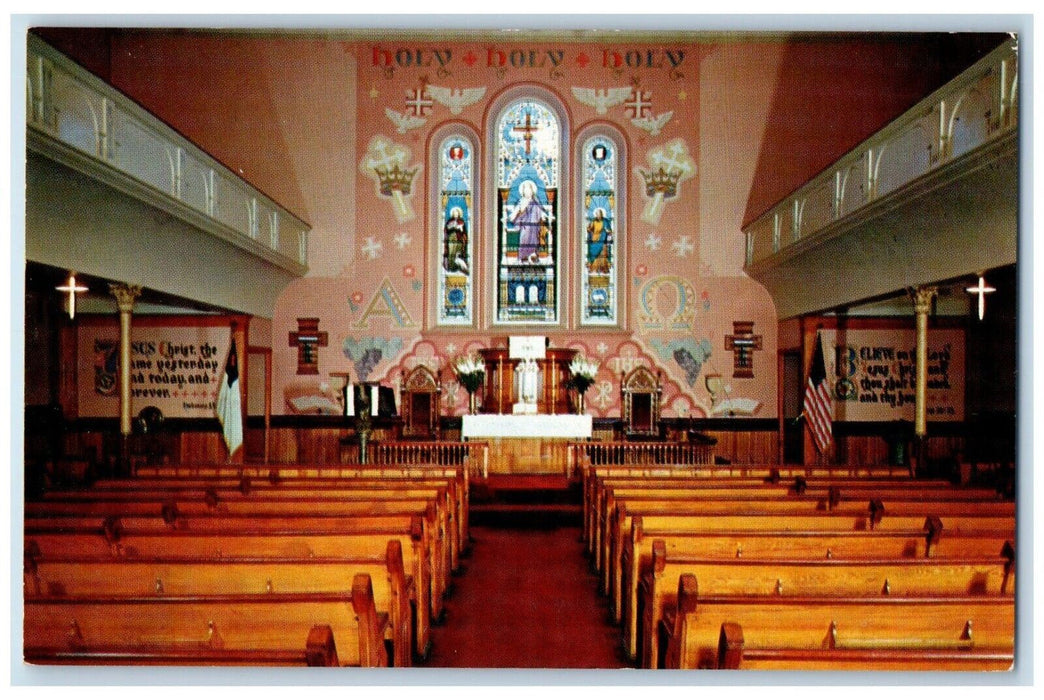 St. John's Evangelical Lutheran Church Interior View New York NY Postcard