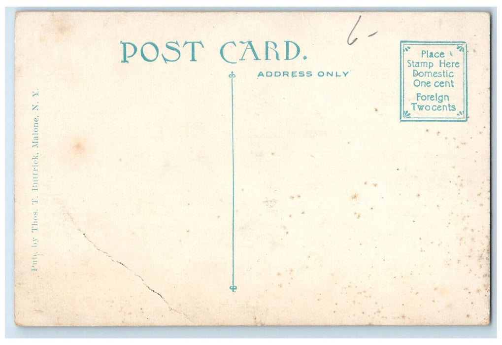 c1910's Congregational Church, Malone New York NY Unposted Antique Postcard