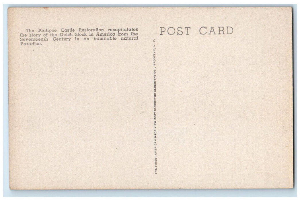 c1910 Stone house, Beekman, Philipse Castle Restoration, Tarrytowns NY Postcard