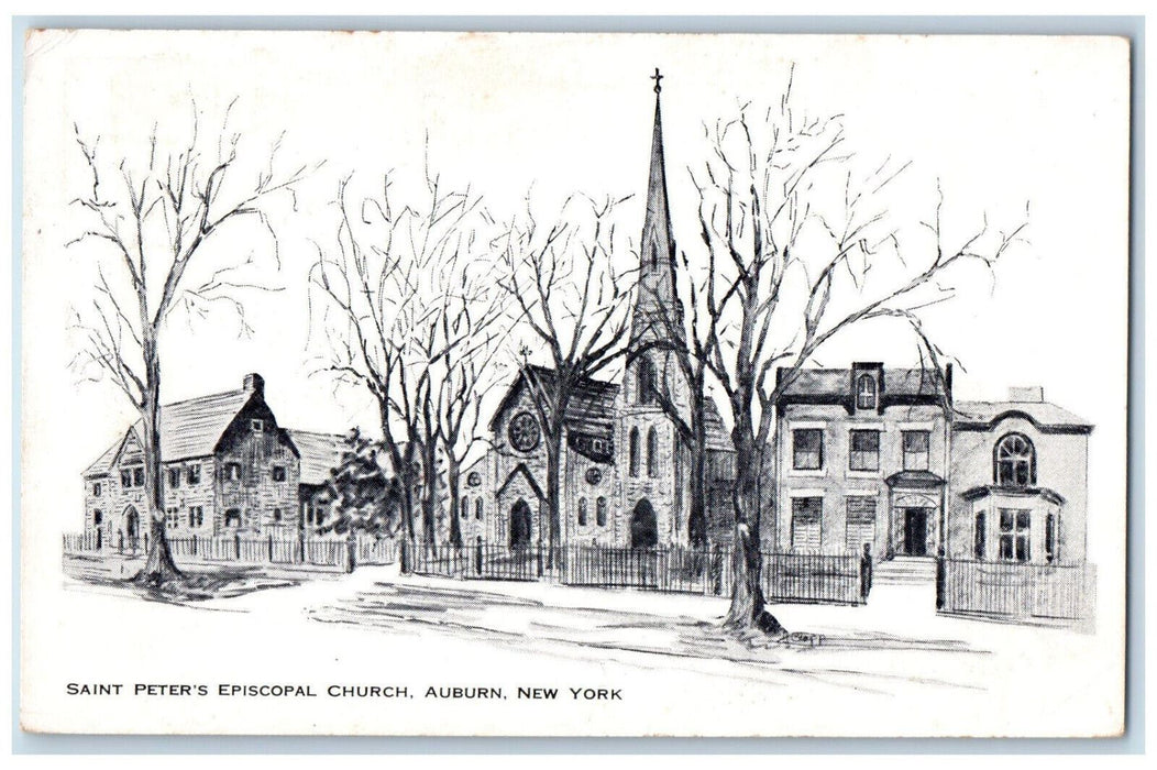 c1930's Saint Peter's Episcopal Church, Auburn New York NY Postcard
