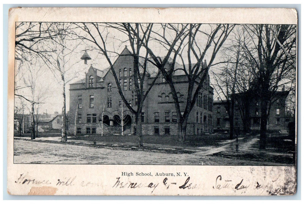 1903 High School Auburn New York NY Antique Private Mailing Card (PMC) Postcard