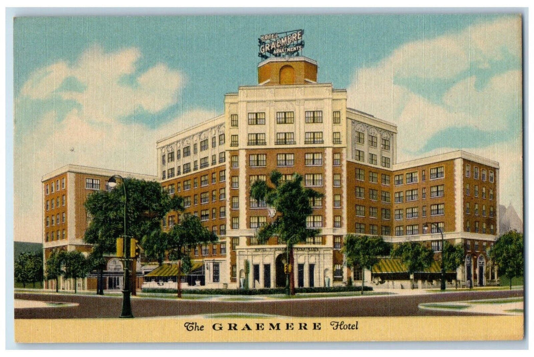c1940's The Graemere Hotel Building Street View Chicago Illinois IL Postcard
