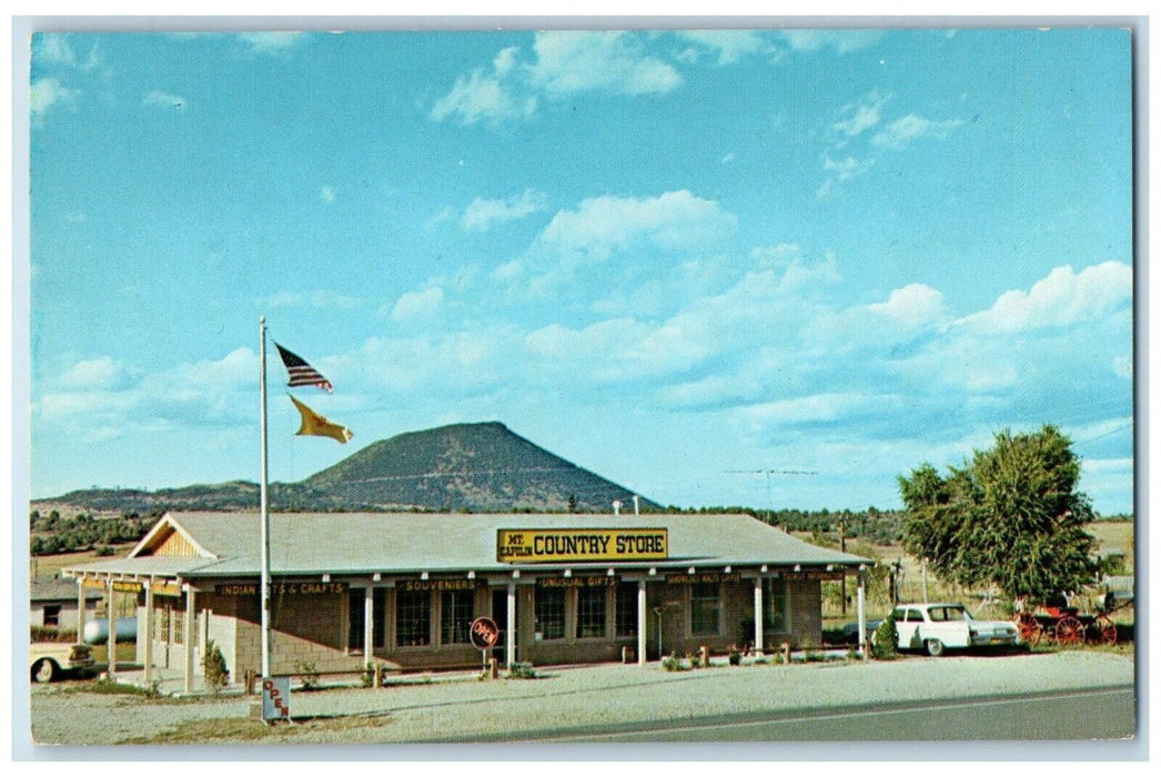 Mt. Capulin County Store Roadside View Car Capulin New Mexico NM  Postcard