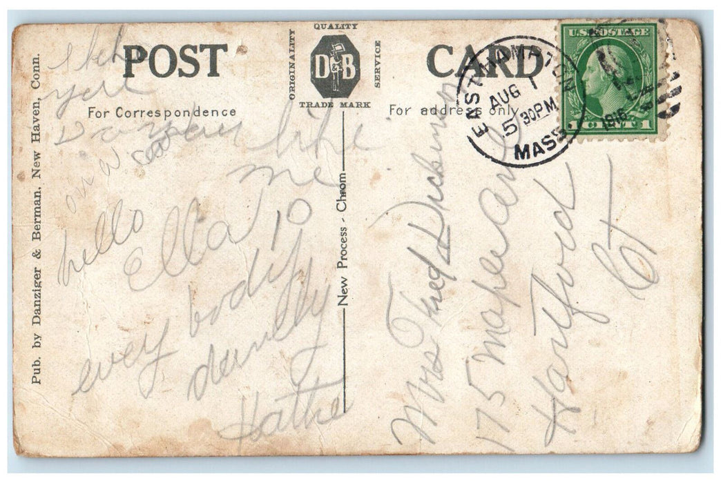 1916 Library Smith College, Northampton Massachusetts MA Antique Postcard