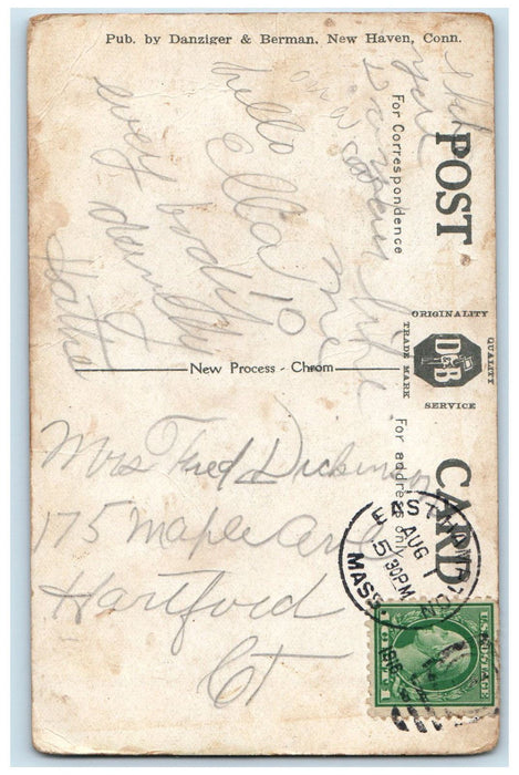 1916 Library Smith College, Northampton Massachusetts MA Antique Postcard