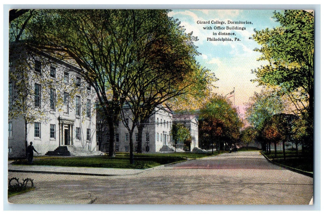 c1910's Girard College, Dormitories with Offices, Philadelphia PA Postcard