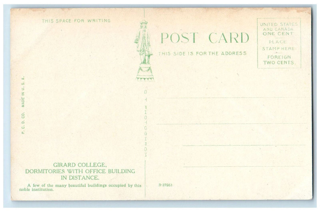 c1910's Girard College, Dormitories with Offices, Philadelphia PA Postcard