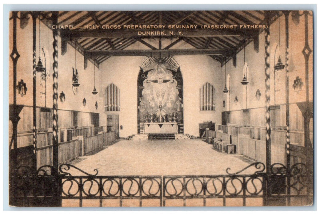 c1940's Holy Cross Preparatory Seminary (Passionist Fathers) Dunkirk NY Postcard