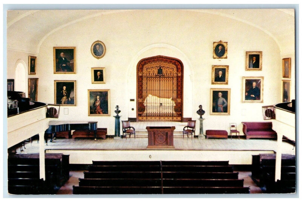 Interior Lee Chapel Washington And Lee University Lexington Virginia VA Postcard