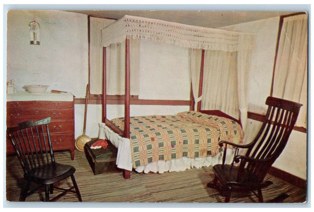 c1950's View Of A Bedroom Rufus Putnam House Marrietta Ohio OH Vintage Postcard