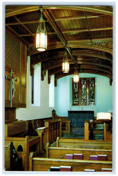 The Choir And Sanctuary St. Mary's Chapel Bexley Hall Gambler Ohio OH Postcard