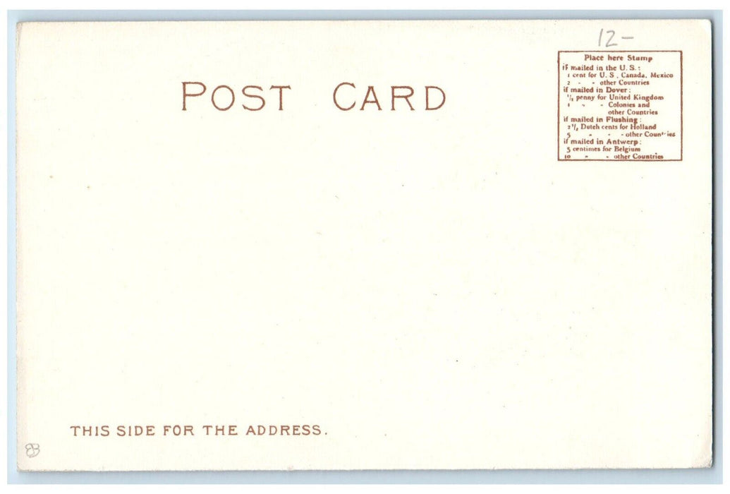 c1905 Red Star Line Steamer Ship Antwerpen Boston New York Antique Postcard