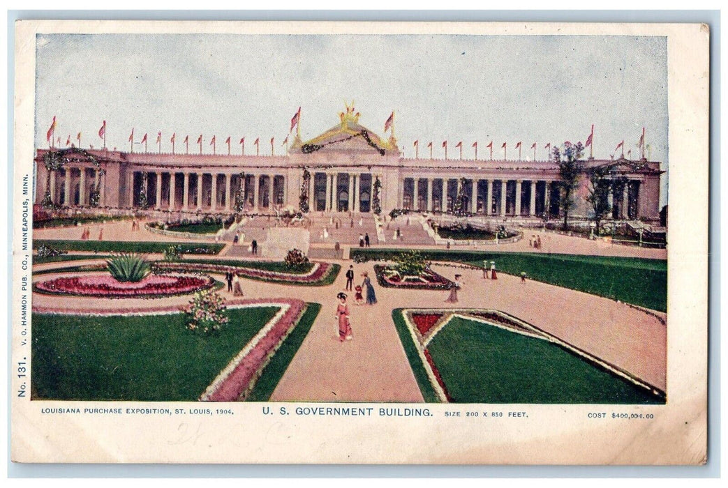 1904 U.S. Government Building Louisiana Exposition St. Louis MO Antique Postcard