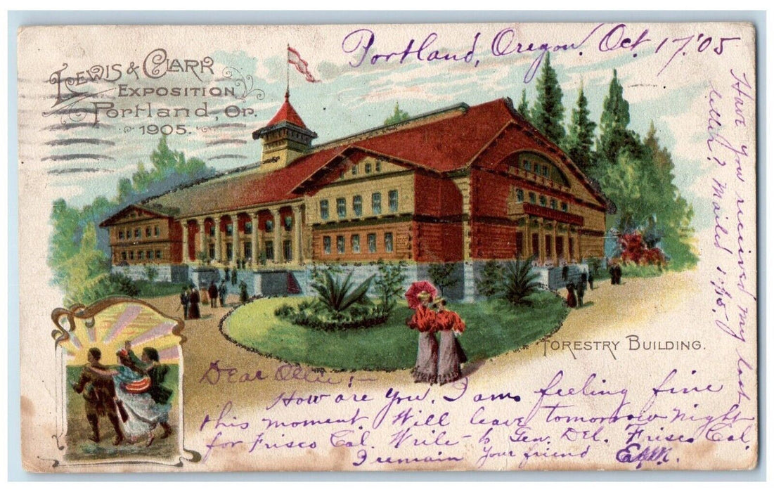 1905 Forestry Building Lewis & Clark Exposition Portland Oregon OR Postcard