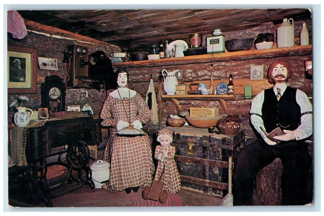 Eaglemount Rockeries Pioneer House Interior Port Townsend Washington WA Postcard