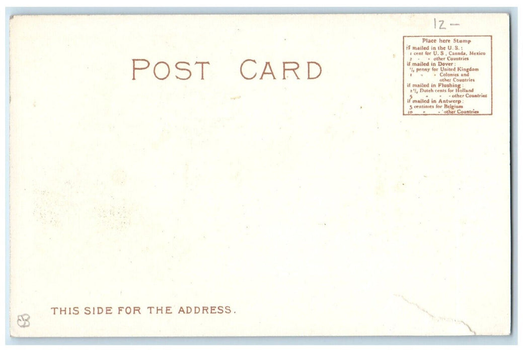 c1905 Red Star Line Antwerpen Boston New York, Steamer Ship Dutch Postcard