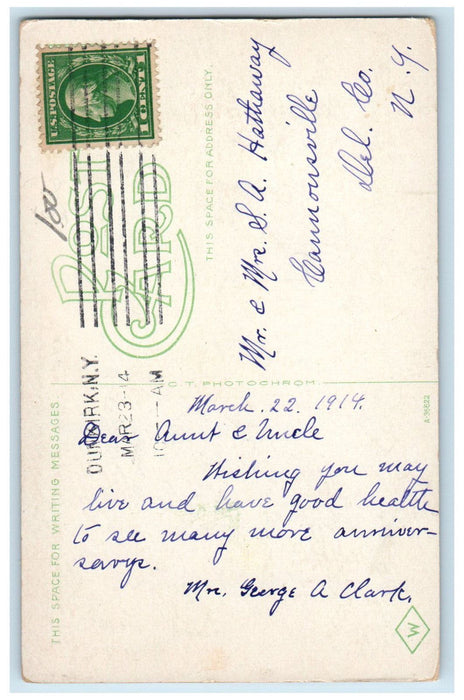 1914 View Along Beach at Point Gratiot Dunkirk New York NY Posted Postcard