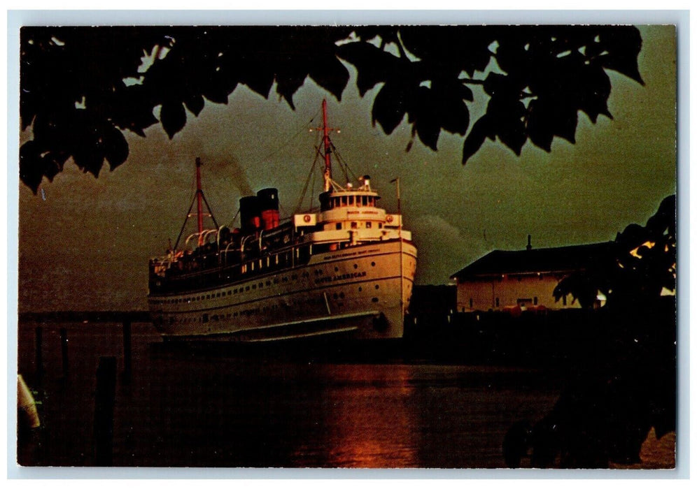 The Great Lakes Steamer Ship St. Lawrence River Into Atlantic Ocean Postcard
