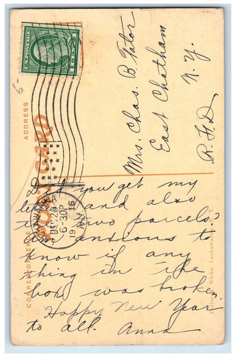 1916 Presbyterian Church Lackawanna New York NY Posted Antique Postcard